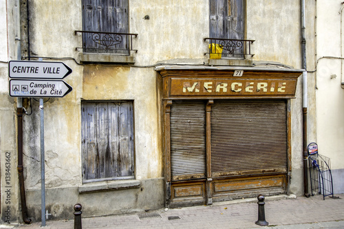 Valokuvatapetti Old frontage, France, Languedoc Roussillon, Carcassonne