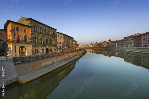 Fototapeta Naklejka Na Ścianę i Meble -  River Arno, Pisa, Tuscany, Italy