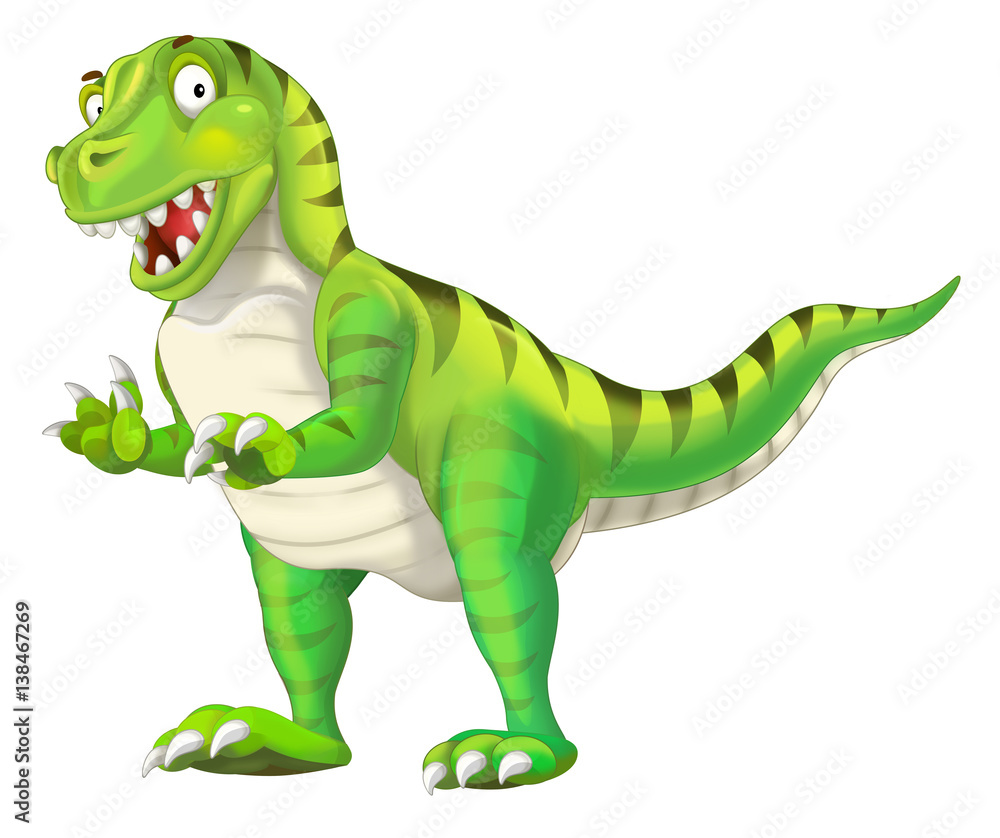 Fototapeta premium cartoon dinosaur tyrannosaurus illustration for children