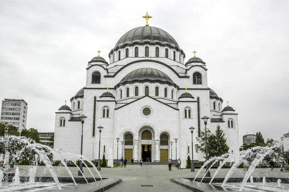 Obraz premium Beograd, Church of the Holy Sava in the Vracar city part, Serbia