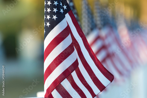 Close up of a USA American Flag