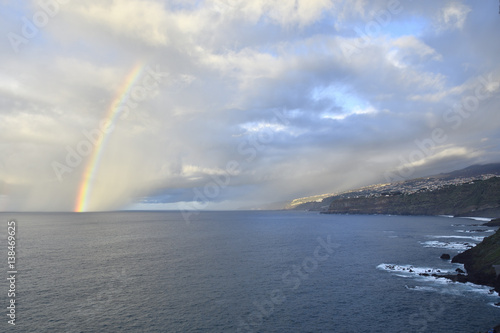 Rainbow outside the coast of Tenerife Spain