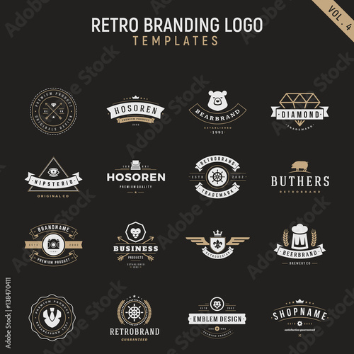 retro vintage logo branding