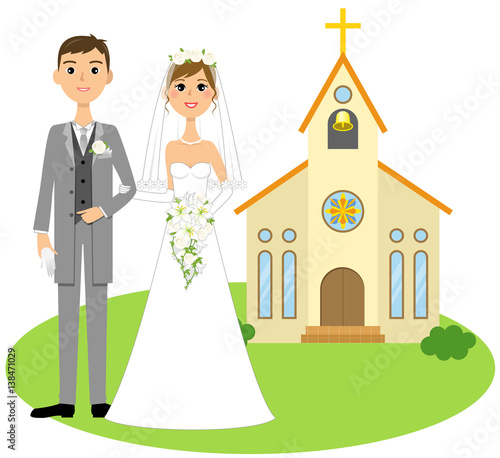 新郎新婦　結婚式