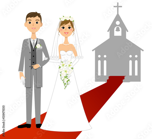 新郎新婦　結婚式