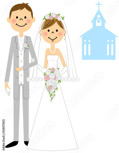新郎新婦　結婚式