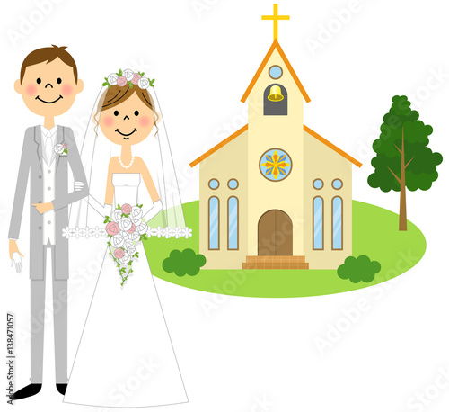 新郎新婦　結婚式