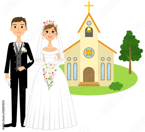 新郎新婦　結婚式