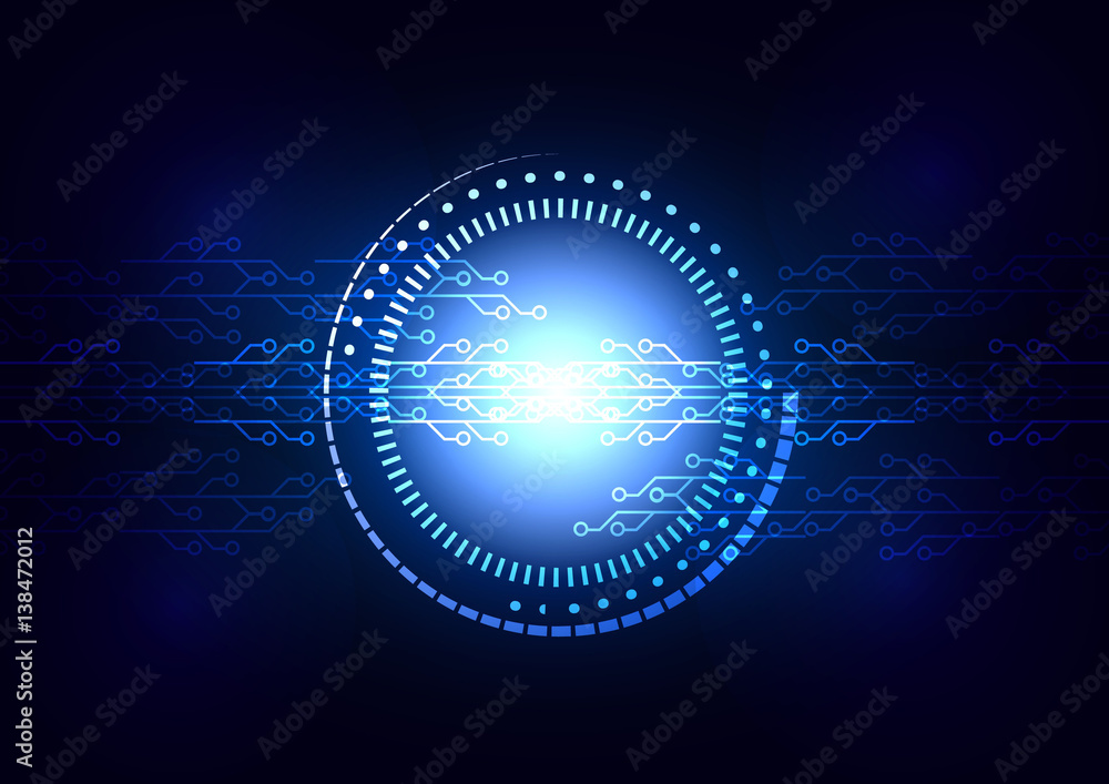 Obraz premium Vector Abstract futuristic circuit board technology concept