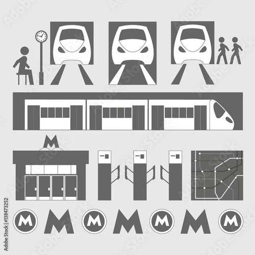 Metro underground symbols photo