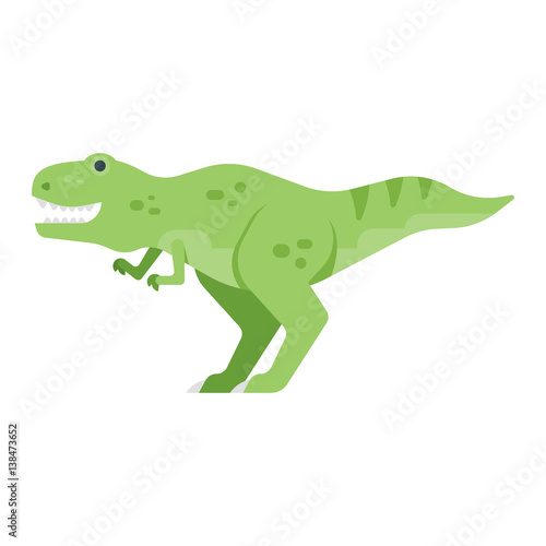 Vector flat style illustration of dinosaur.