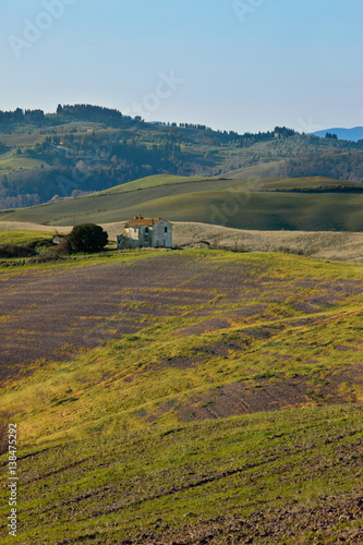 Typical landscape of Orcia Valley, Tuscany, Italy