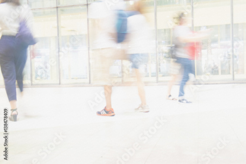 city people crowd abstract background blur action © wedninth