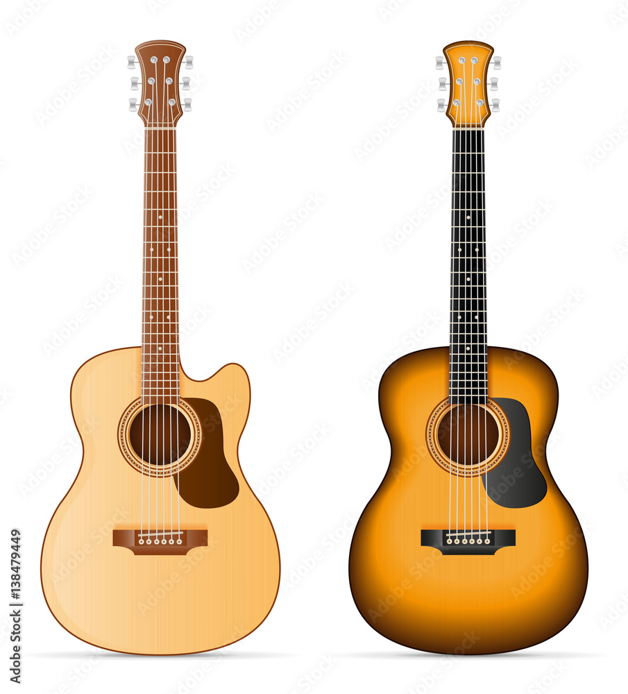 Fototapeta premium acoustic guitar stock vector illustration