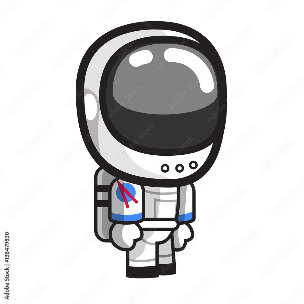 Vector small astronaut illustration Vector small astronaut illustration