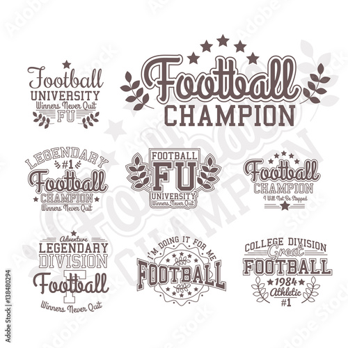 Monochrome Football Badges