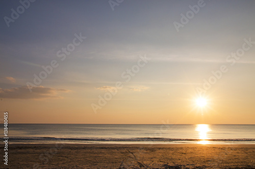 Beautiful sea of summer background and sunset in the evening time.