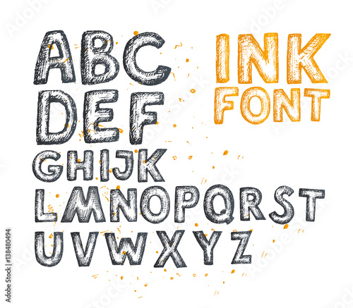 Ink Drawn Font