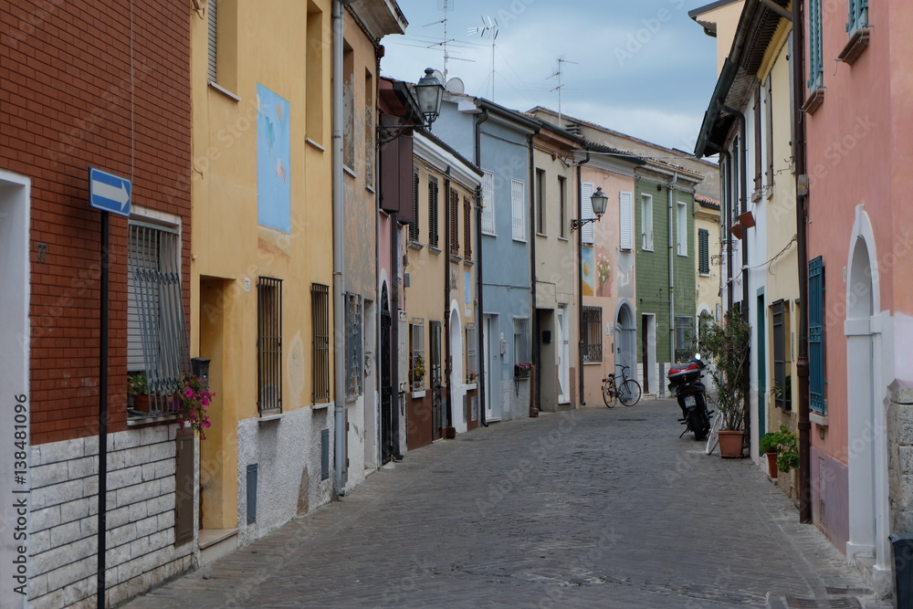 italian street wish colorful houses