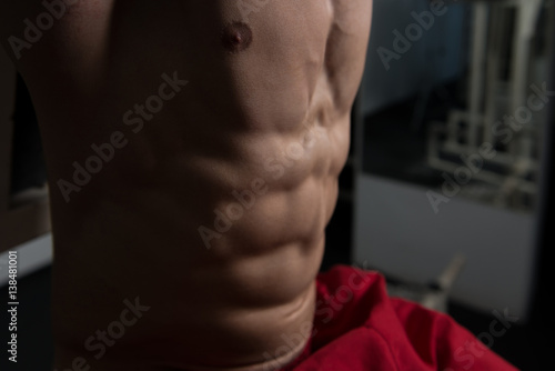 Close Up Of A Man With Six Pack