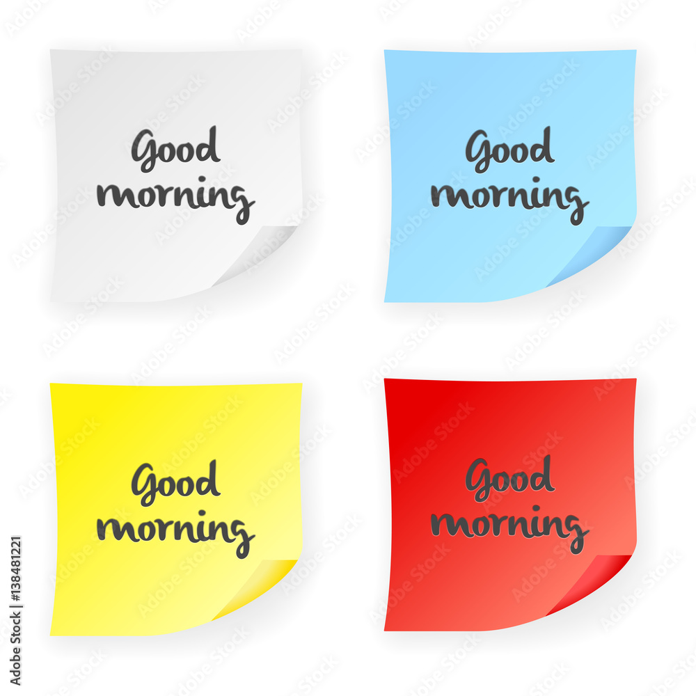 Obraz premium Stick note good morning