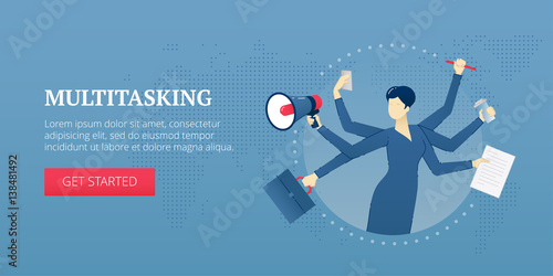 Multitasking. Web banner