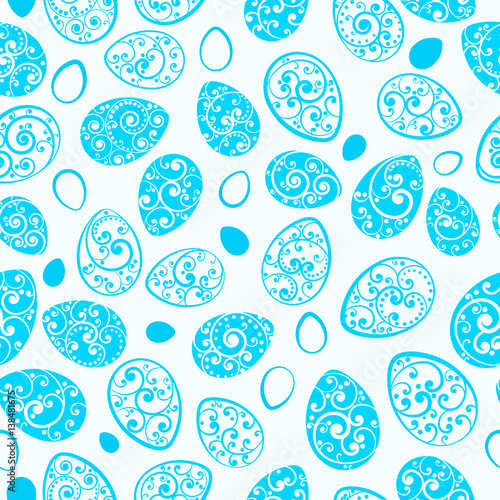 Seamless pattern of Easter eggs