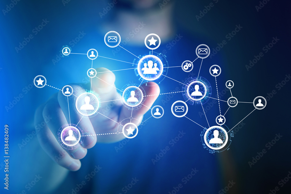 Concept of business international network interface - Technology concept Concept of business international network interface - Technology concept