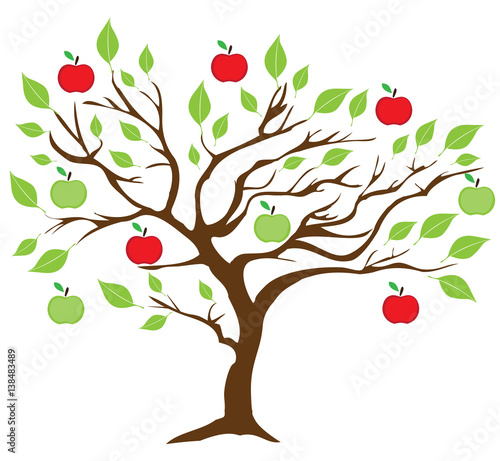 vector apple tree