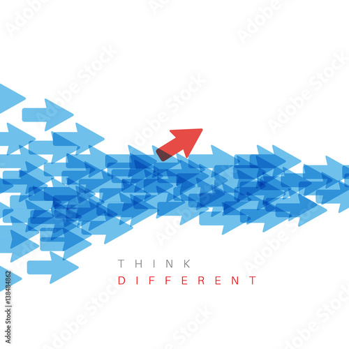 Think different concept illustration