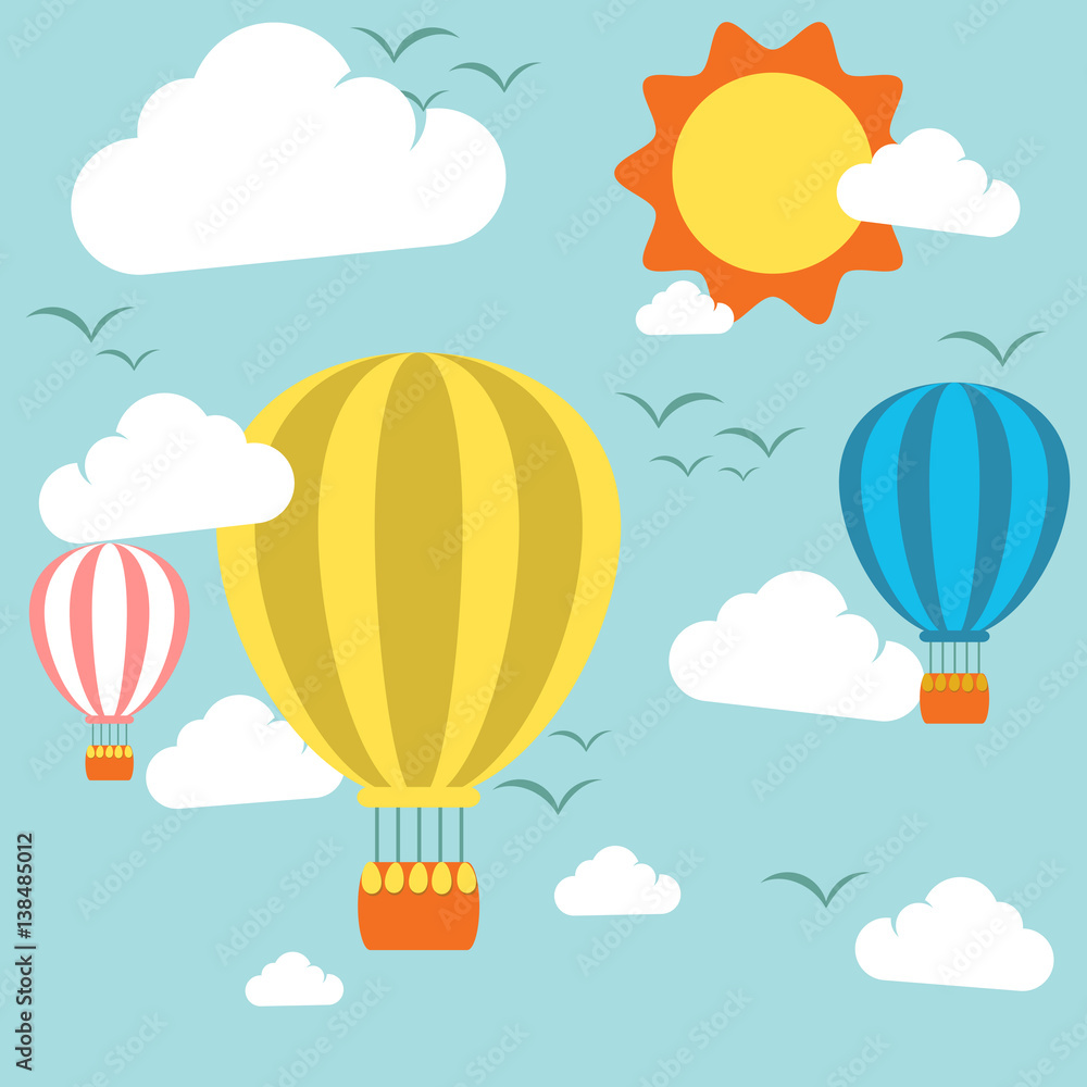 Beautiful balloon against the sky with clouds. Beautiful balloon against the sky with clouds.
