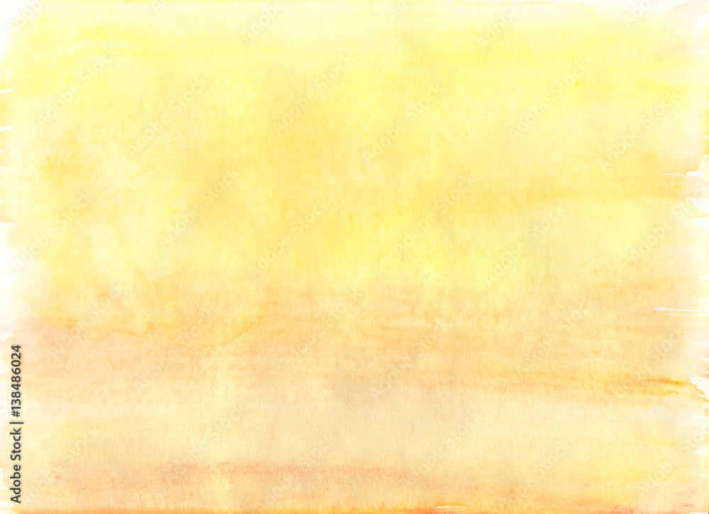 Simple yellow watercolor background