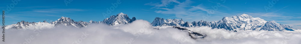 Obraz premium Sieć panoram Mont Blanc