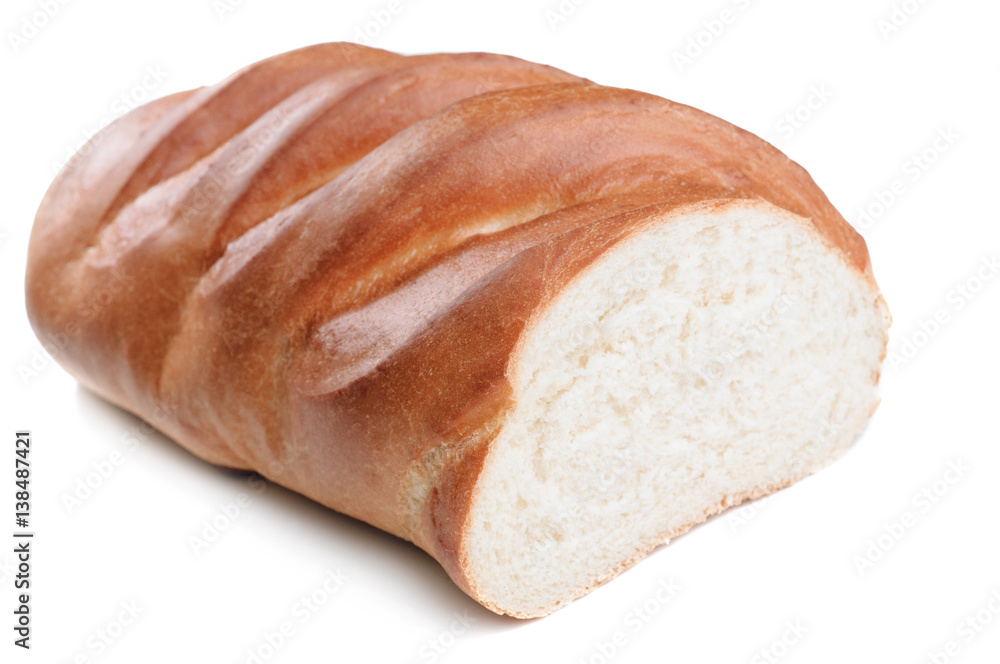 Fresh loaf bread. Sliced and Isolated Fresh loaf bread. Sliced and Isolated