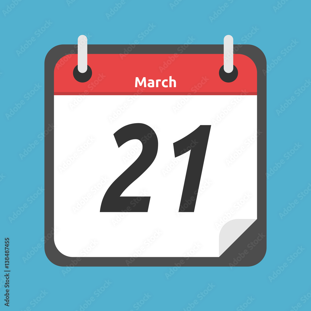 Calendar showing March, 21 Calendar showing March, 21