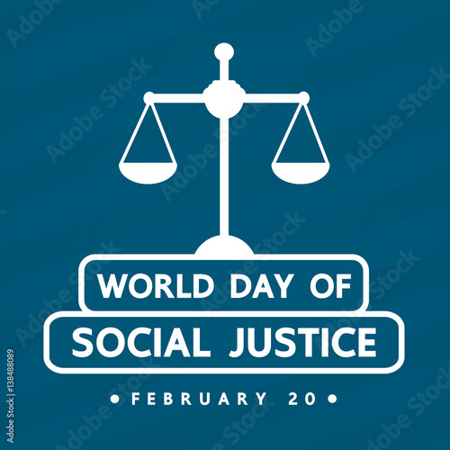 World social justice day vector design.