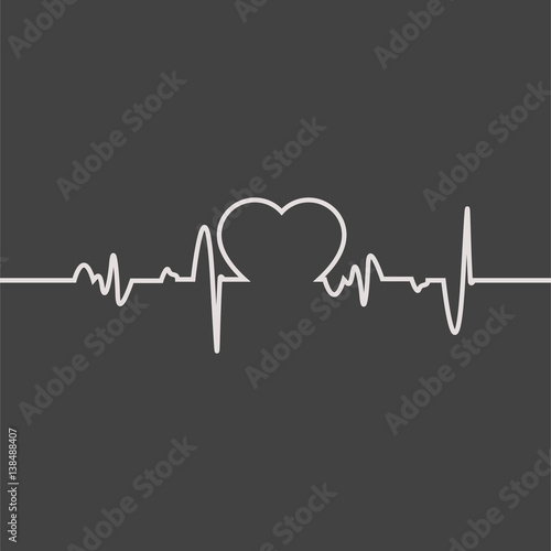 heart beats cardiogram