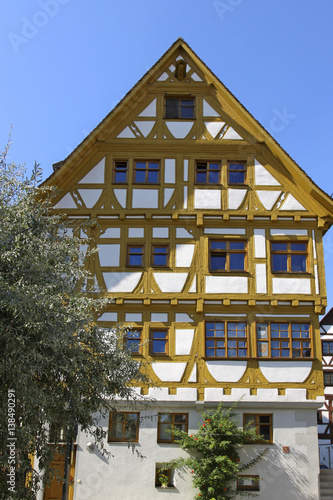 half-timbered house in the Old Town of Ulm, Baden-Wurttemberg, Germany, Europe