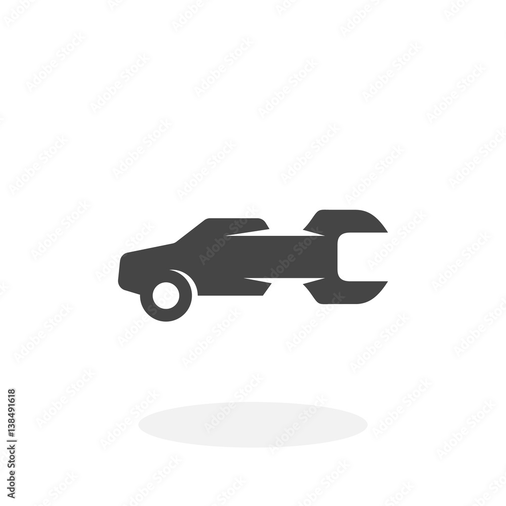 Auto service Icon. Vector logo on white background