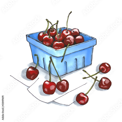 bowl of bing cherries