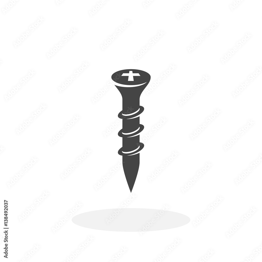 Screw Icon. Vector logo on white background Stock Vector Adobe Stock