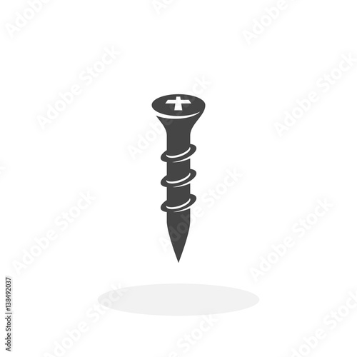 Screw Icon. Vector logo on white background