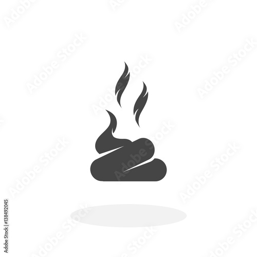 Shit Icon. Vector logo on white background