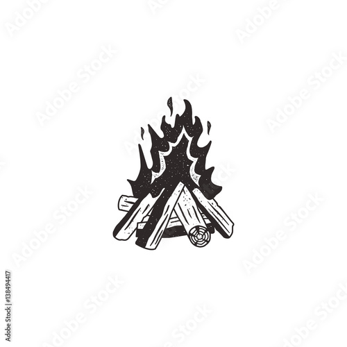 bonfire retro icon