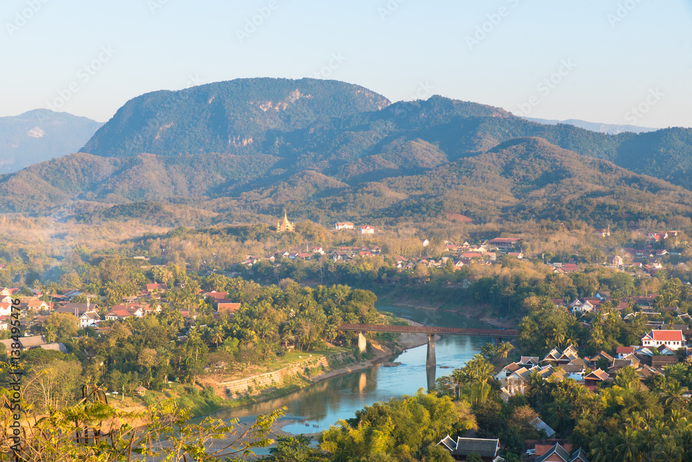 Viewpoint and landscape in luang prabang, Laos