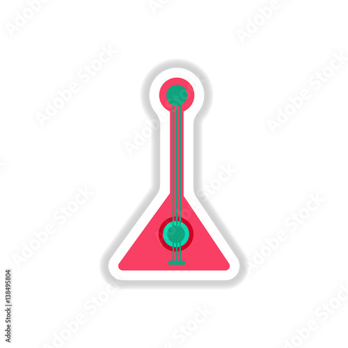 color label design collection of musical instrument balalaika
