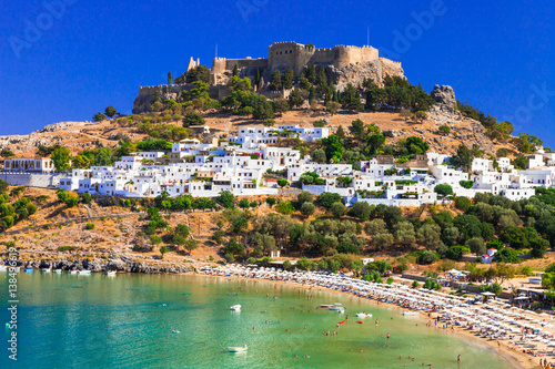 Rhodes island - famous for historic landmarks and beautiful beaches.Greece