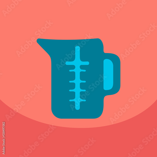 Illustration of the measuring jug icon water vessel