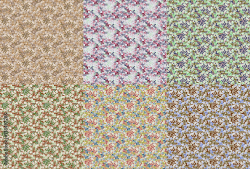 Seamless abstract  flowers background pattern.