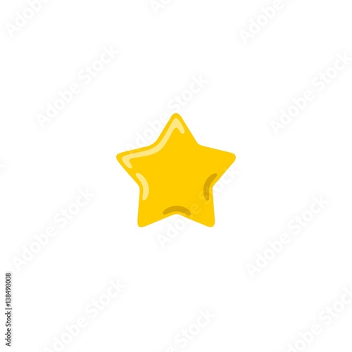 Yellow and golden vector star icon illustration